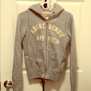 Abercrombie & Fitch Grey Zip Up Hoodie